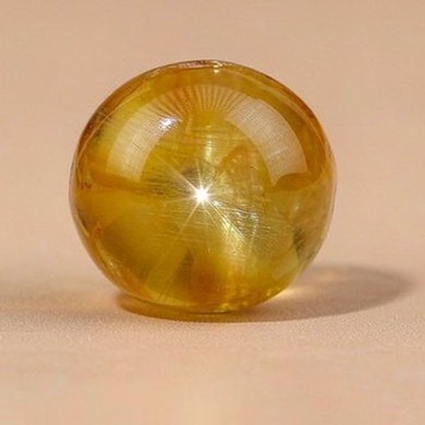 Citrine bead, macro photo